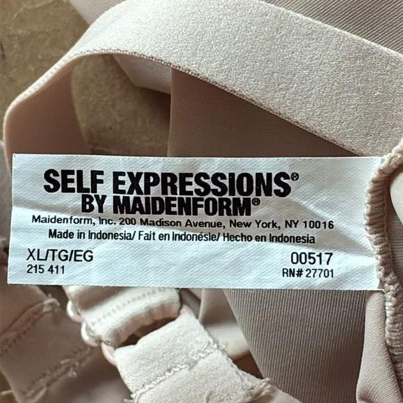 EUC shapewear by Maidenform Size XL smoothing bodysuit with adjustable straps - Picture 7 of 8